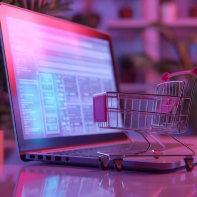 ecommerce-concept-with-mini-shopping-cart-generative-ai